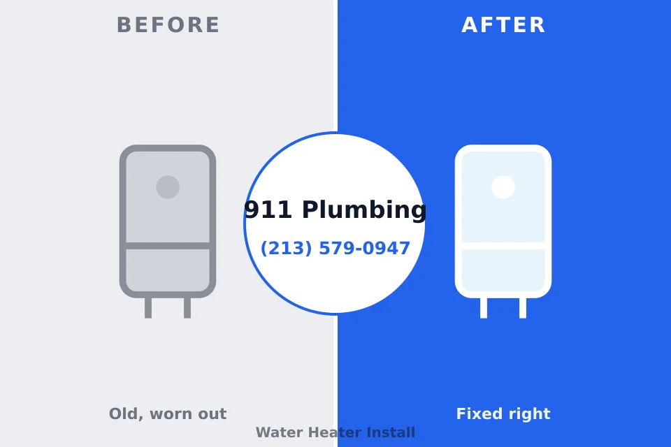 Before and after: plumbing repair Larimore, ND